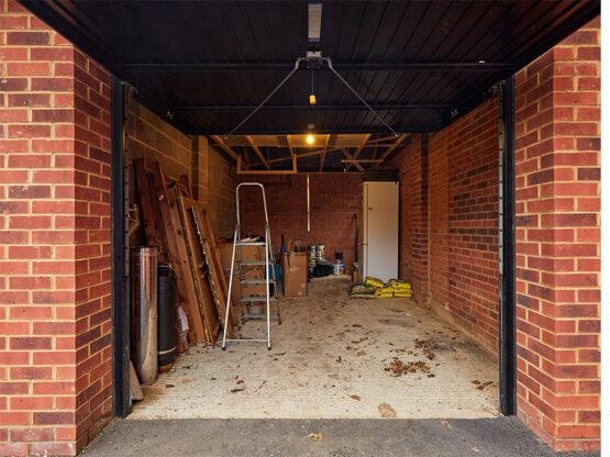 Garage before conversion Slough Berkshire