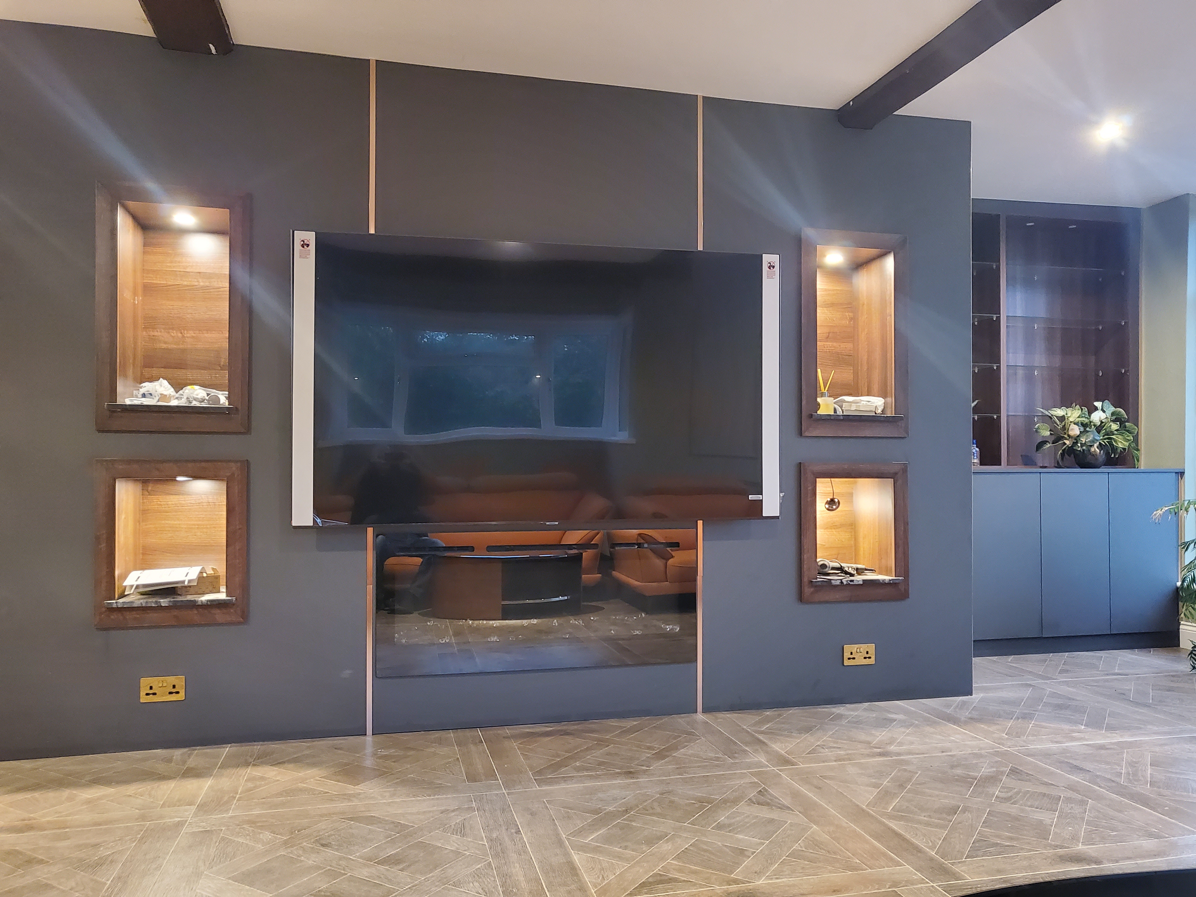 Bespoke media wall joinery Windsor